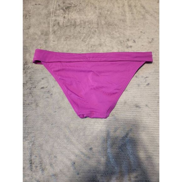 Victoria's Secret Bikini Bottom Size M Purple Foldover Swimwear Bathing Suit - Picture 2 of 3